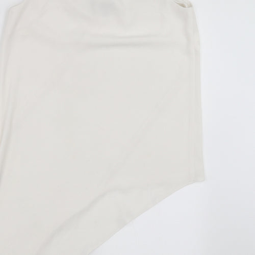 Primark Womens White   Basic Blouse Size 10  - Asymmetric Hem