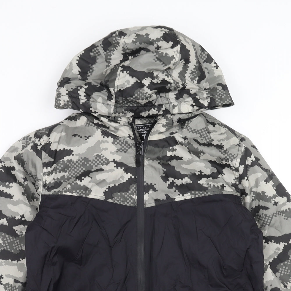Sainsburys  Boys Black Camouflage  Jacket  Size 13-14 Years
