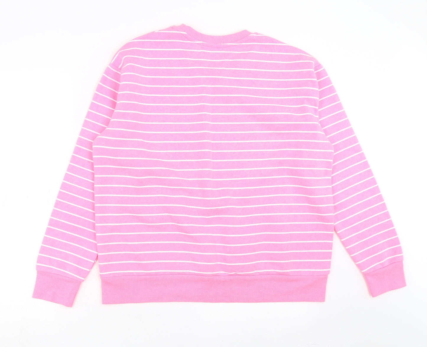 Primark Womens Pink Striped  Pullover Sweatshirt Size M