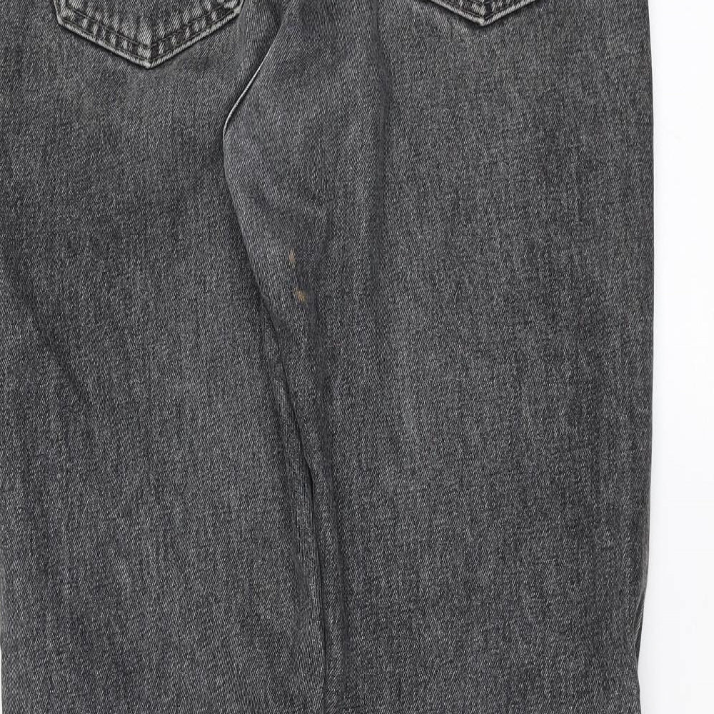 BHS Mens Grey  Denim Straight Jeans Size 32 in L30 in