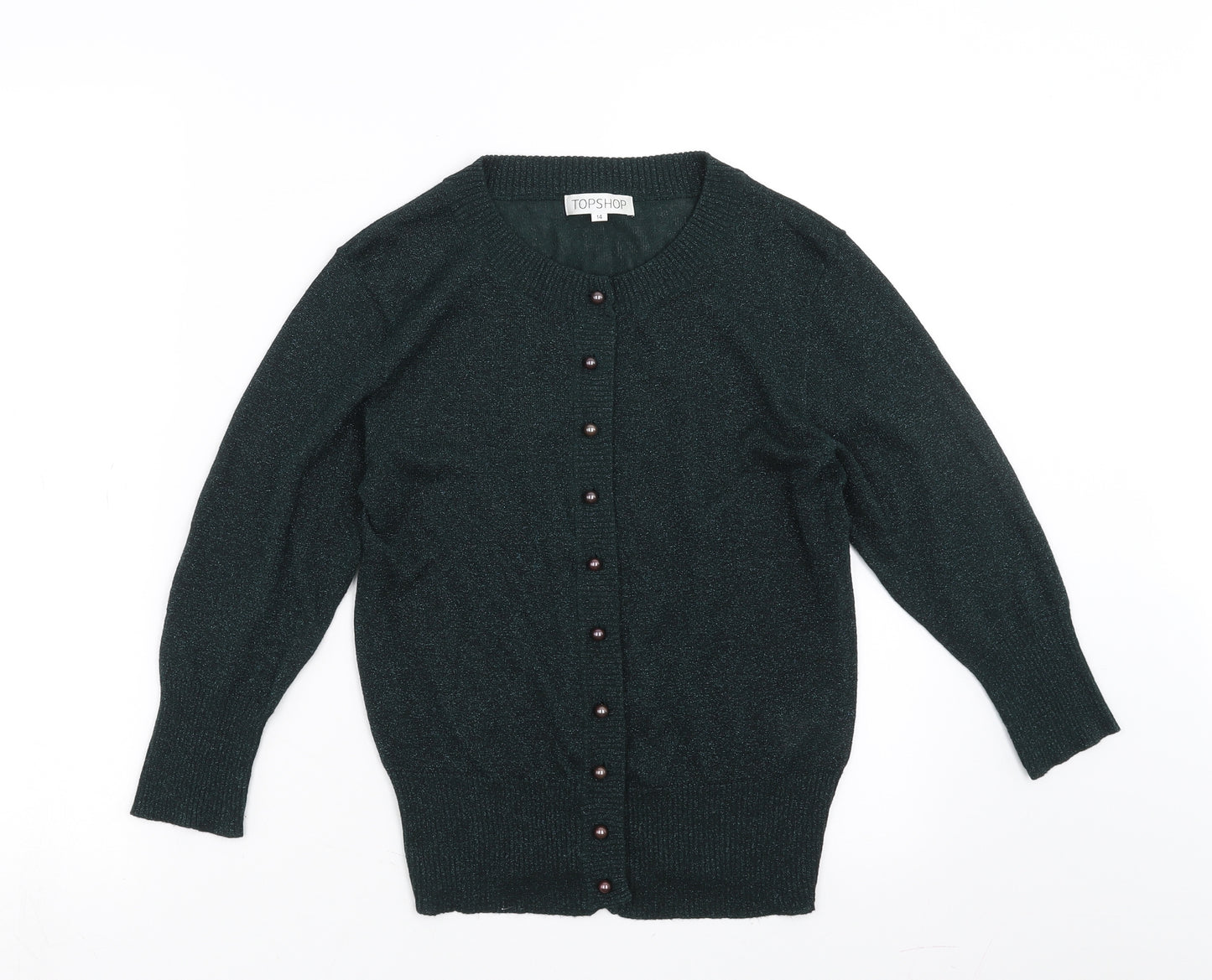 Topshop Womens Green   Cardigan Jumper Size 14