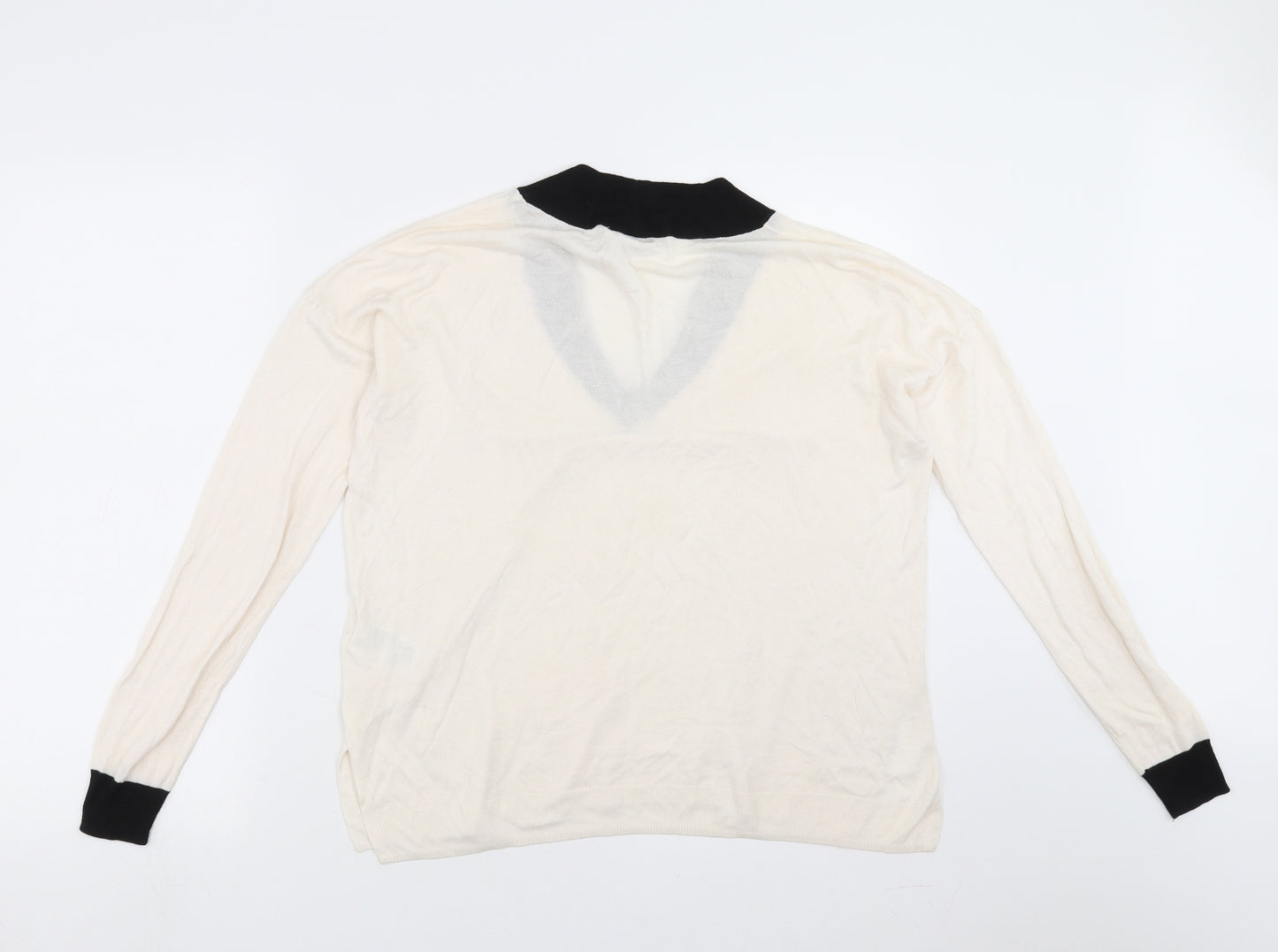 H&M Womens Ivory   Pullover Jumper Size M