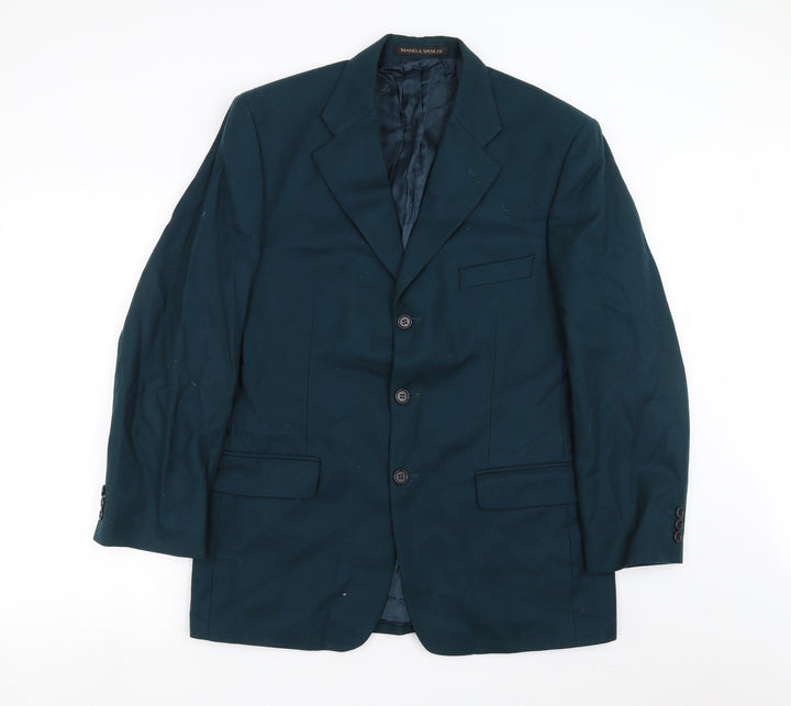 Marks and Spencer Mens Green Jacket Suit Jacket Size 40