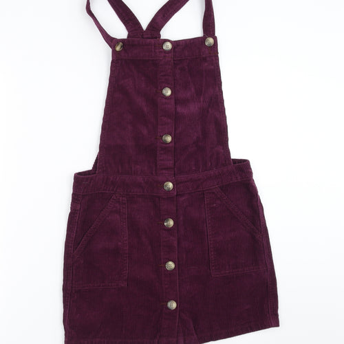 George Girls Purple  Corduroy Pinafore/Dungaree Dress  Size 11-12 Years