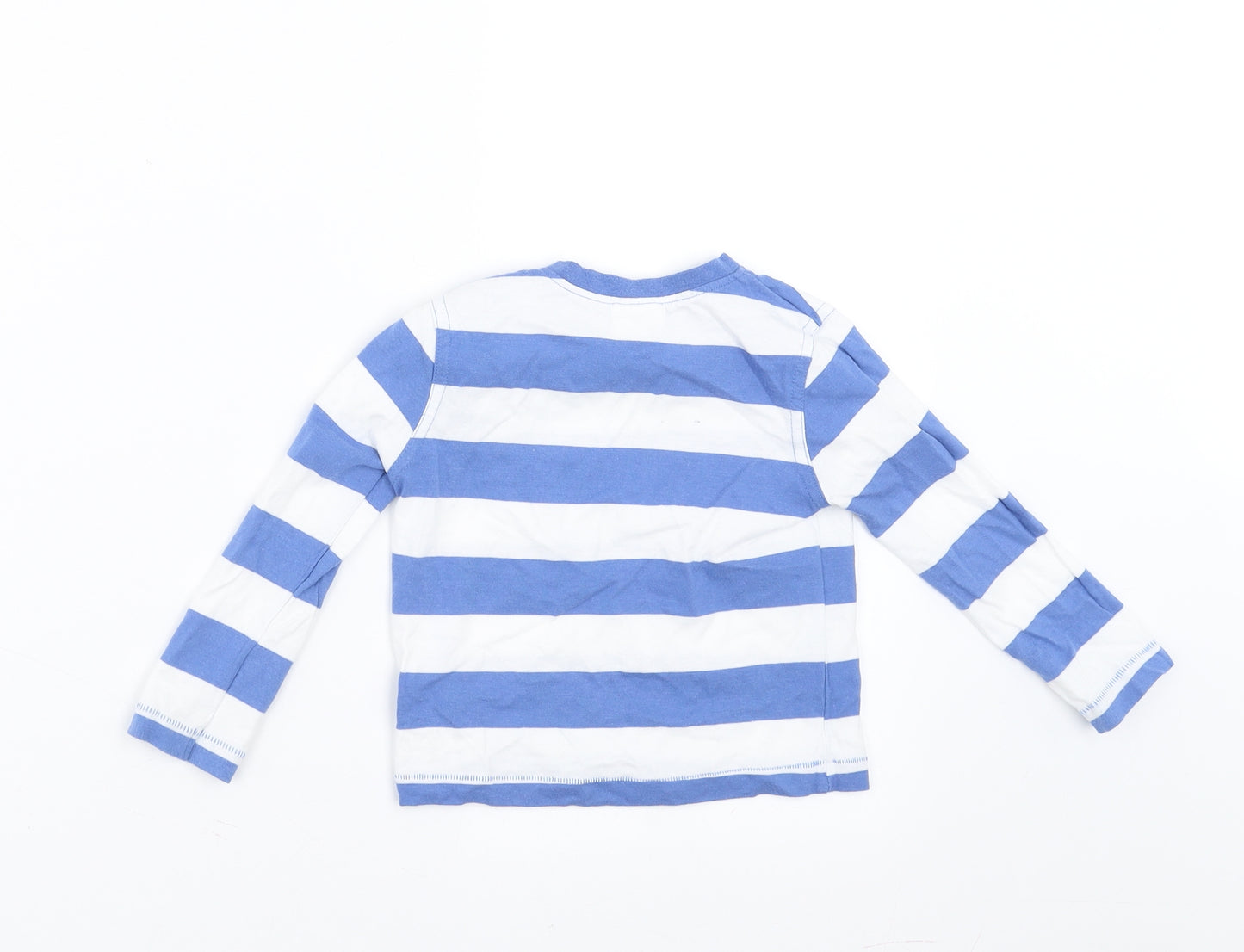 F&F Boys Blue Striped  Basic T-Shirt Size 12-18 Months