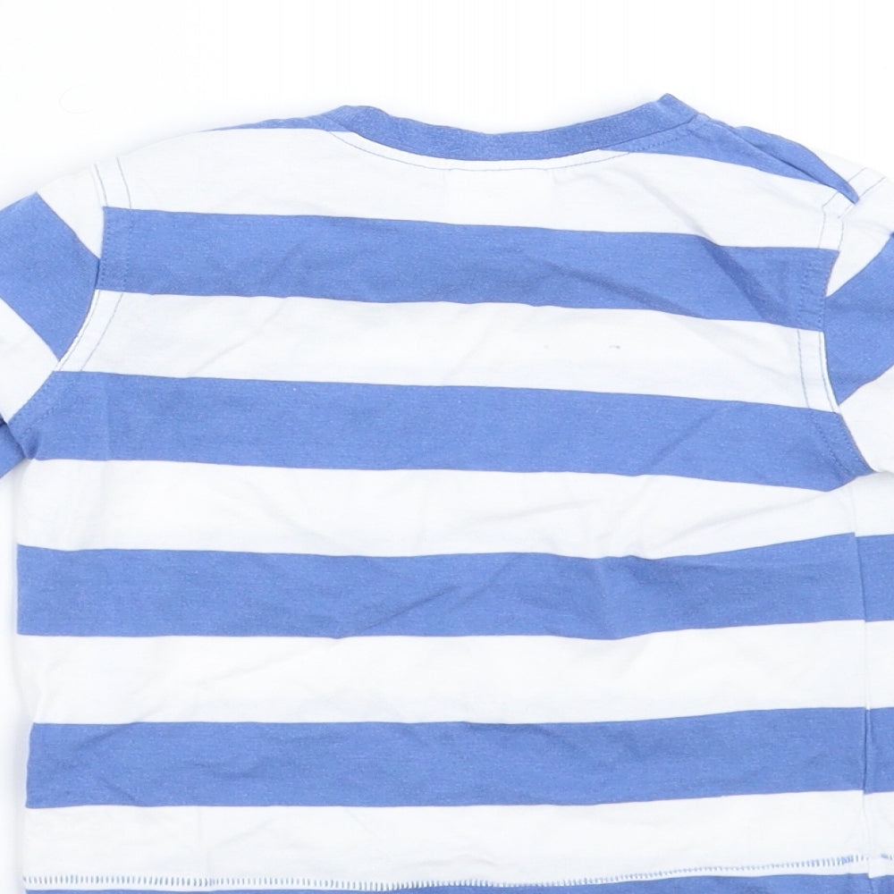 F&F Boys Blue Striped  Basic T-Shirt Size 12-18 Months
