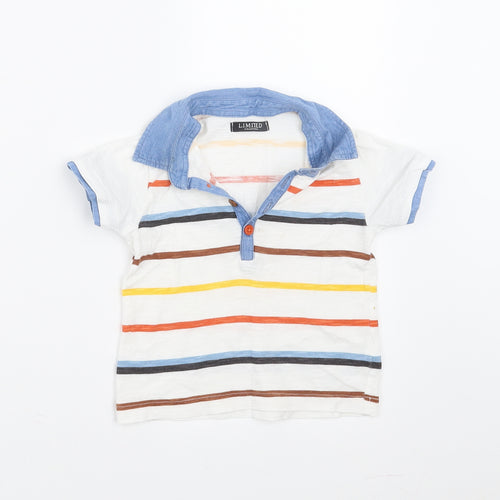 Marks and Spencer Boys Multicoloured Striped  Basic Polo Size 12-18 Months