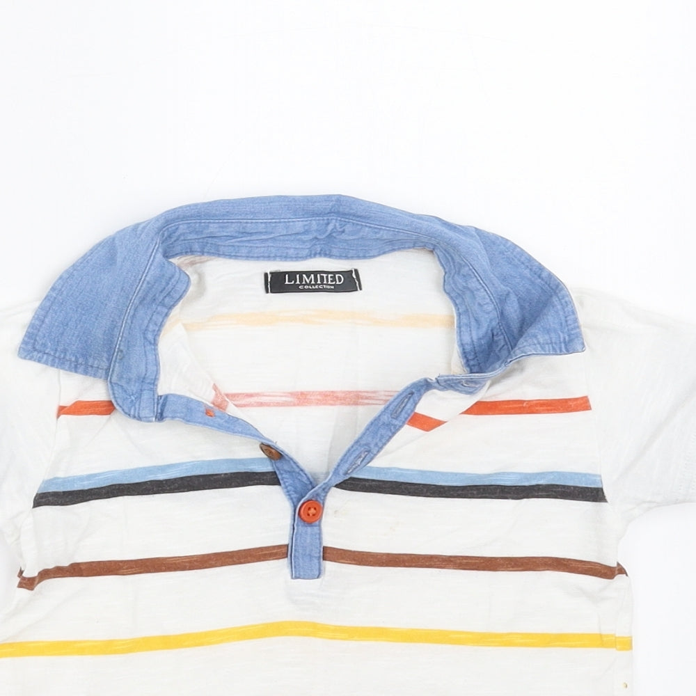 Marks and Spencer Boys Multicoloured Striped  Basic Polo Size 12-18 Months