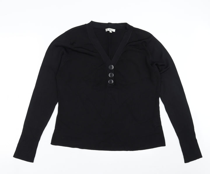 Klass Womens Black Pullover Jumper Size L