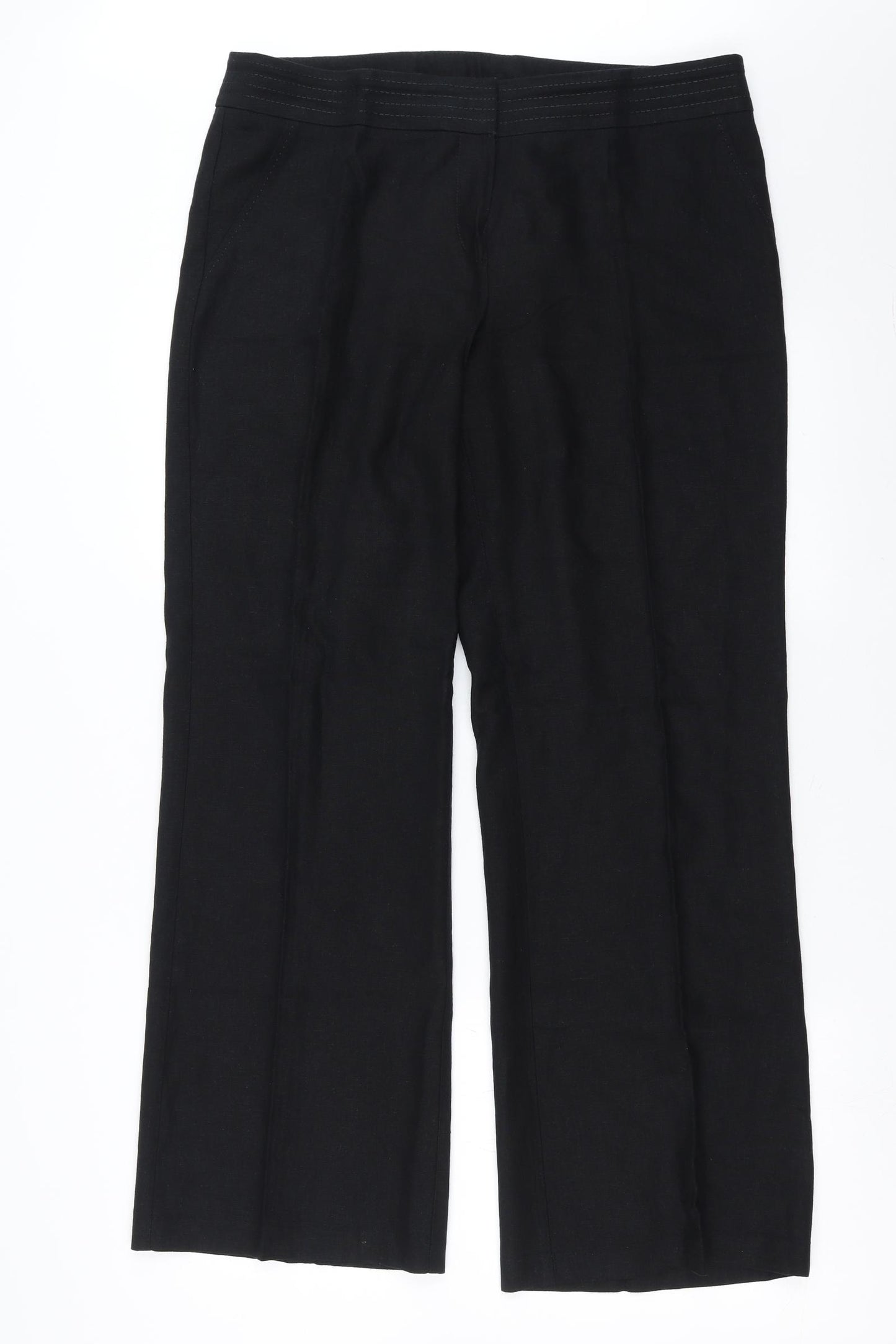 Marks and Spencer Womens Black   Trousers  Size 16 L31 in