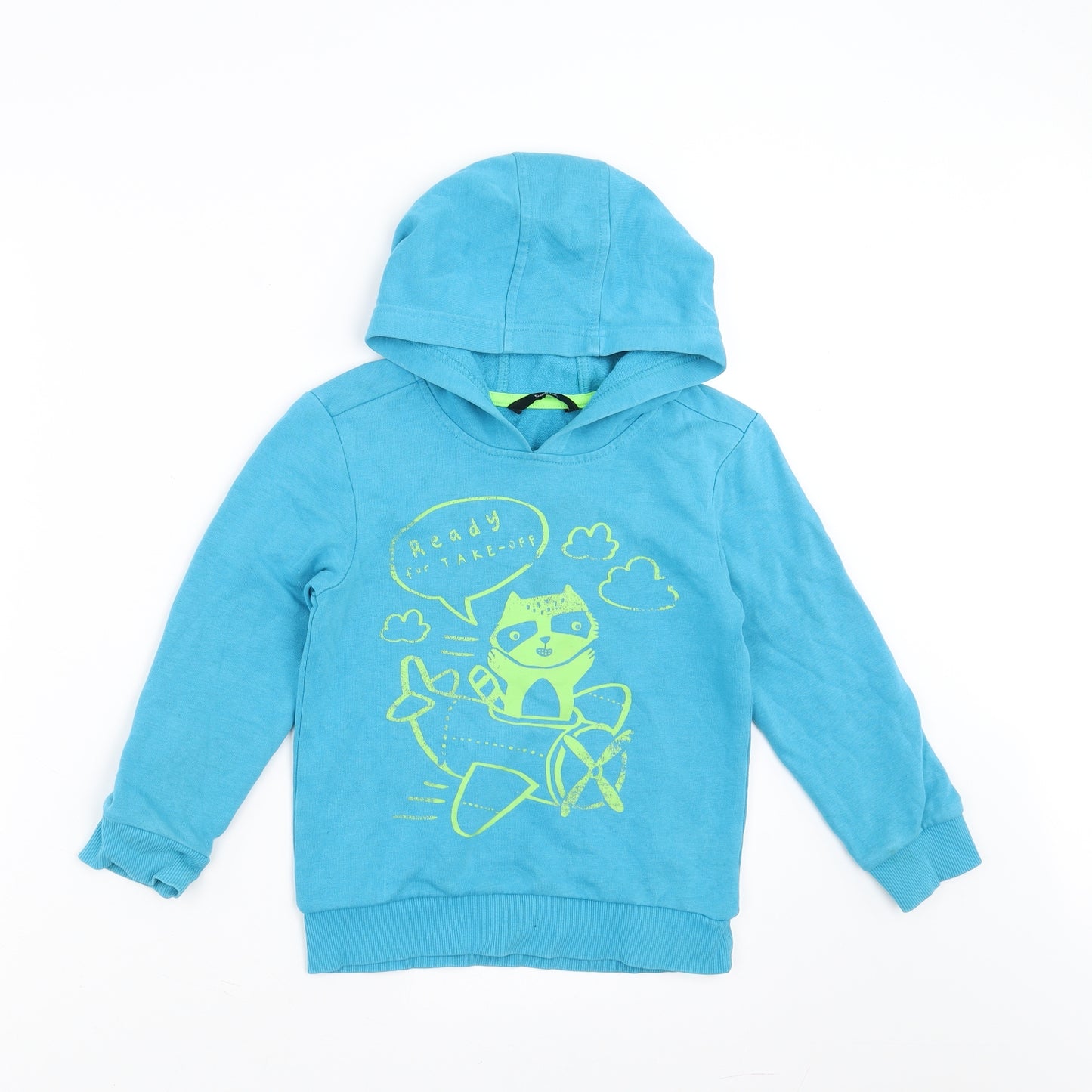 George Boys Blue   Pullover Hoodie Size 5-6 Years  - animal
