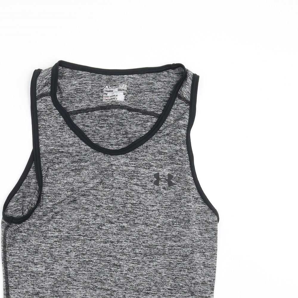Under armour Mens Grey   Basic Tank Size S  - Heat Gear