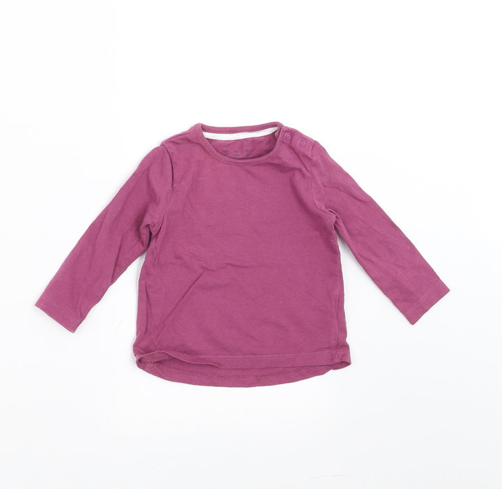 F&F Girls Purple Basic T-Shirt Size 3-6 Months