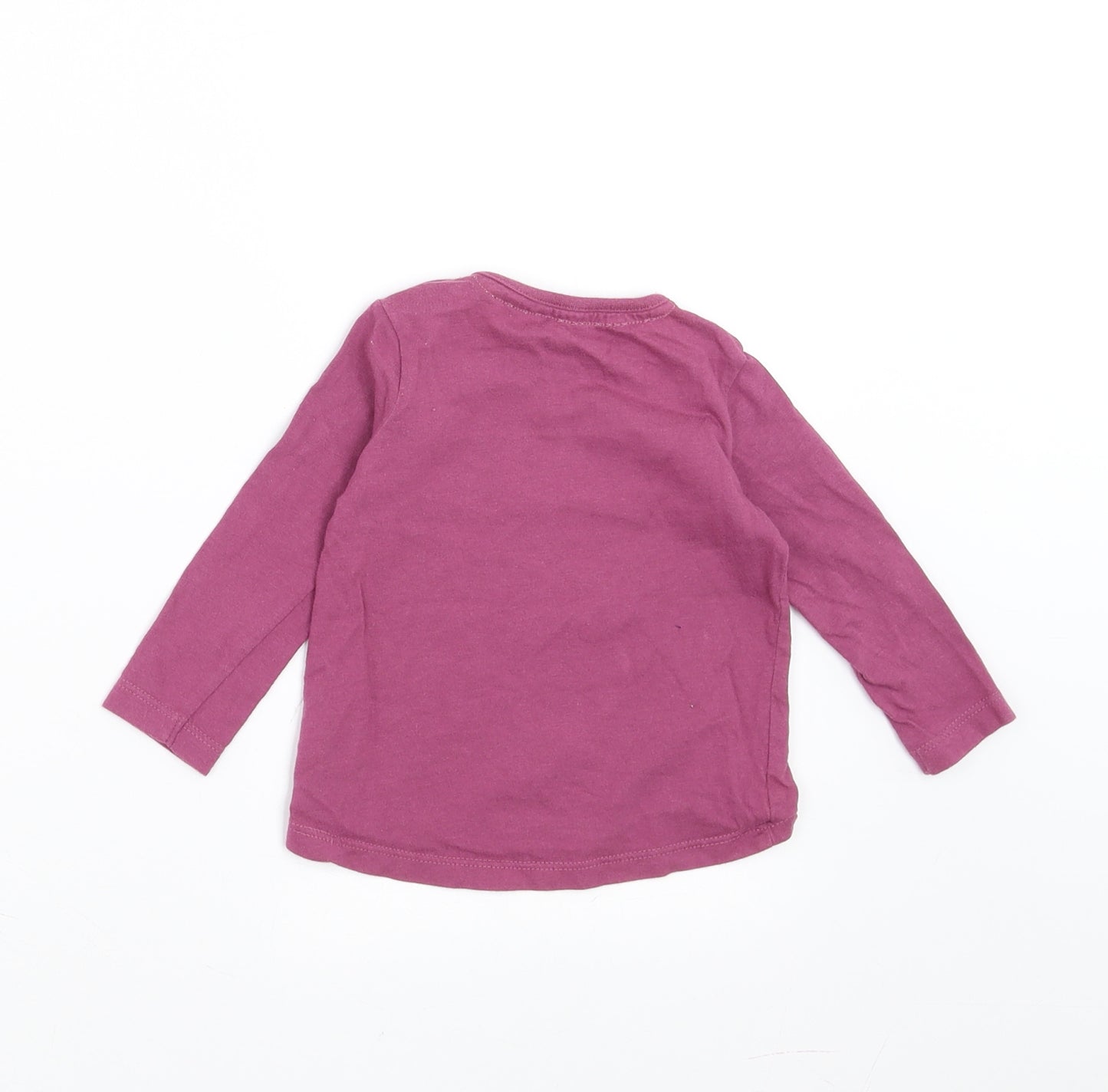 F&F Girls Purple   Basic T-Shirt Size 3-6 Months