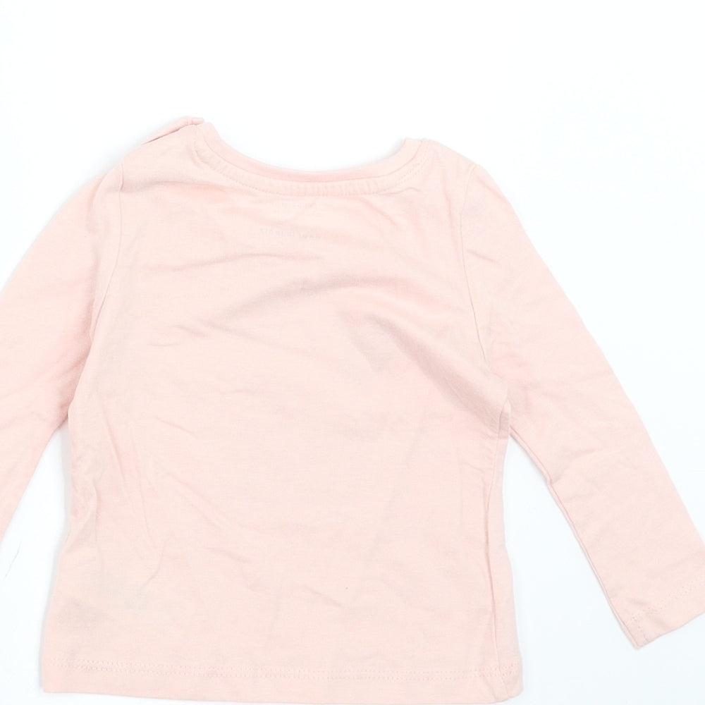Primark Girls Pink   Basic T-Shirt Size 6-9 Months  - I Love Daddy