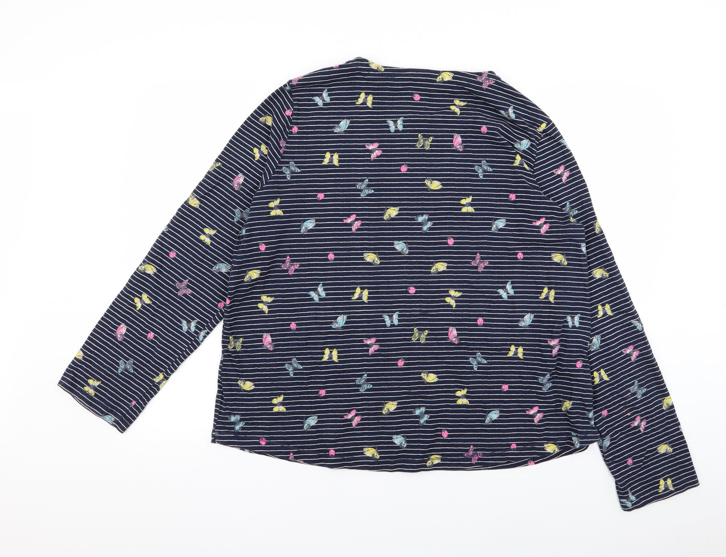 Asda George Womens Blue Striped  Basic T-Shirt Size 22