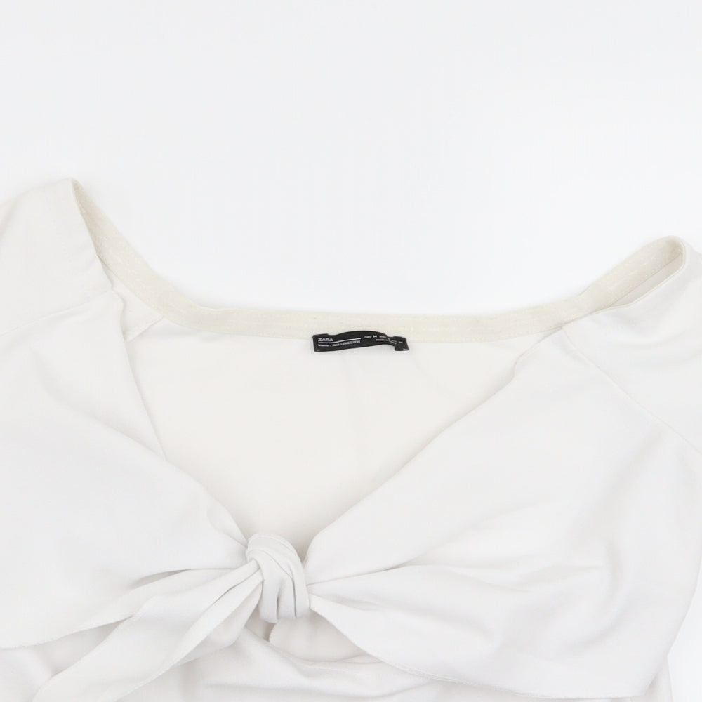 Zara Womens White   Basic T-Shirt Size M