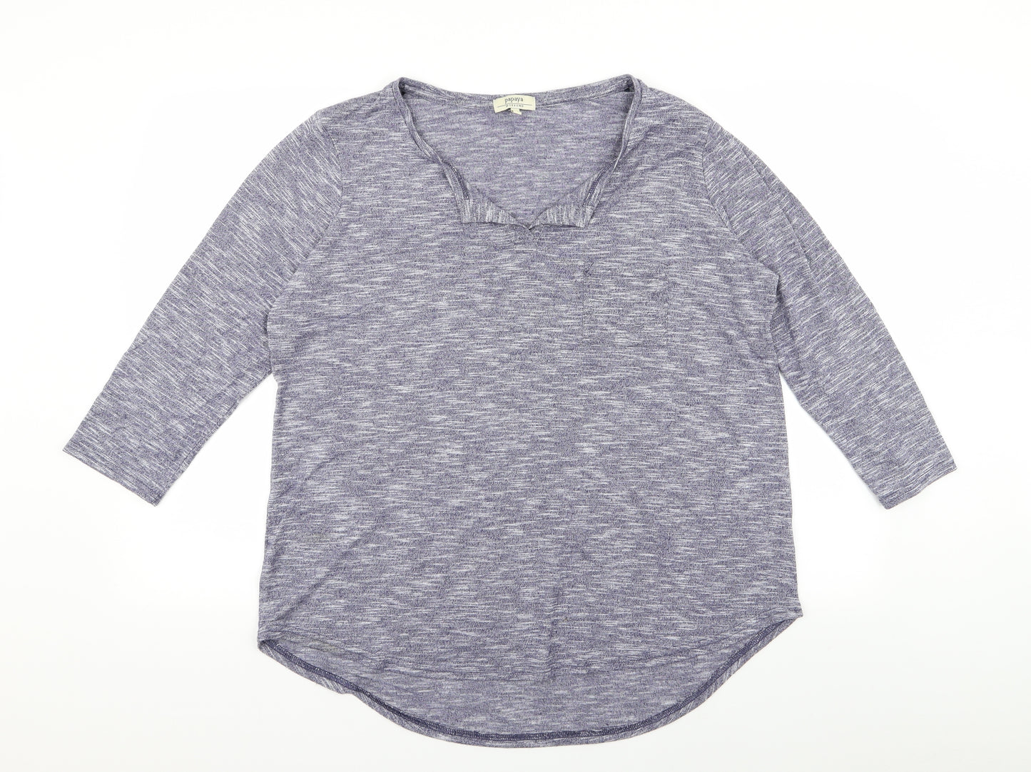 Papaya Womens Blue   Basic T-Shirt Size 20