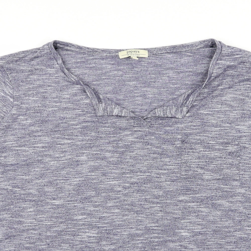Papaya Womens Blue   Basic T-Shirt Size 20