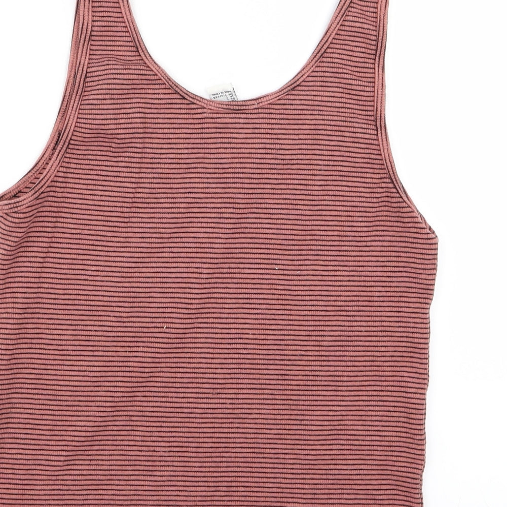 FOREVER 21 Womens Multicoloured Striped  Basic Tank Size L