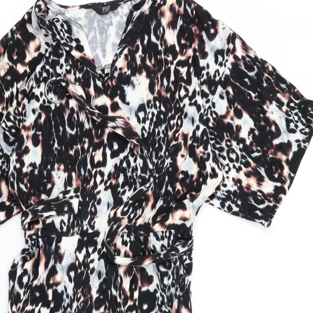 F&F Womens Multicoloured Animal Print  Fit & Flare  Size 12
