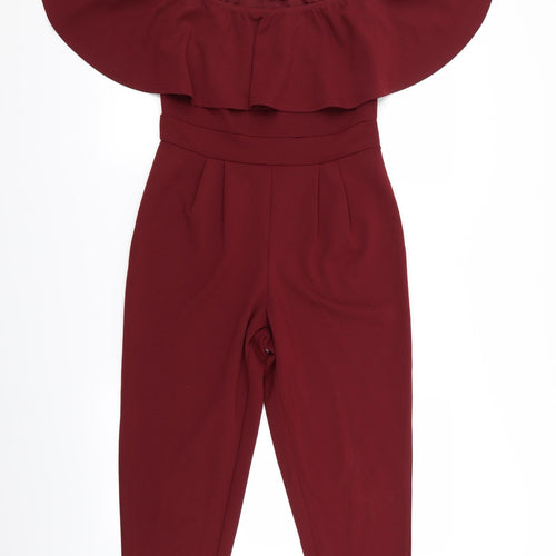Girls On Film Womens Red   Jumpsuit One-Piece Size 10