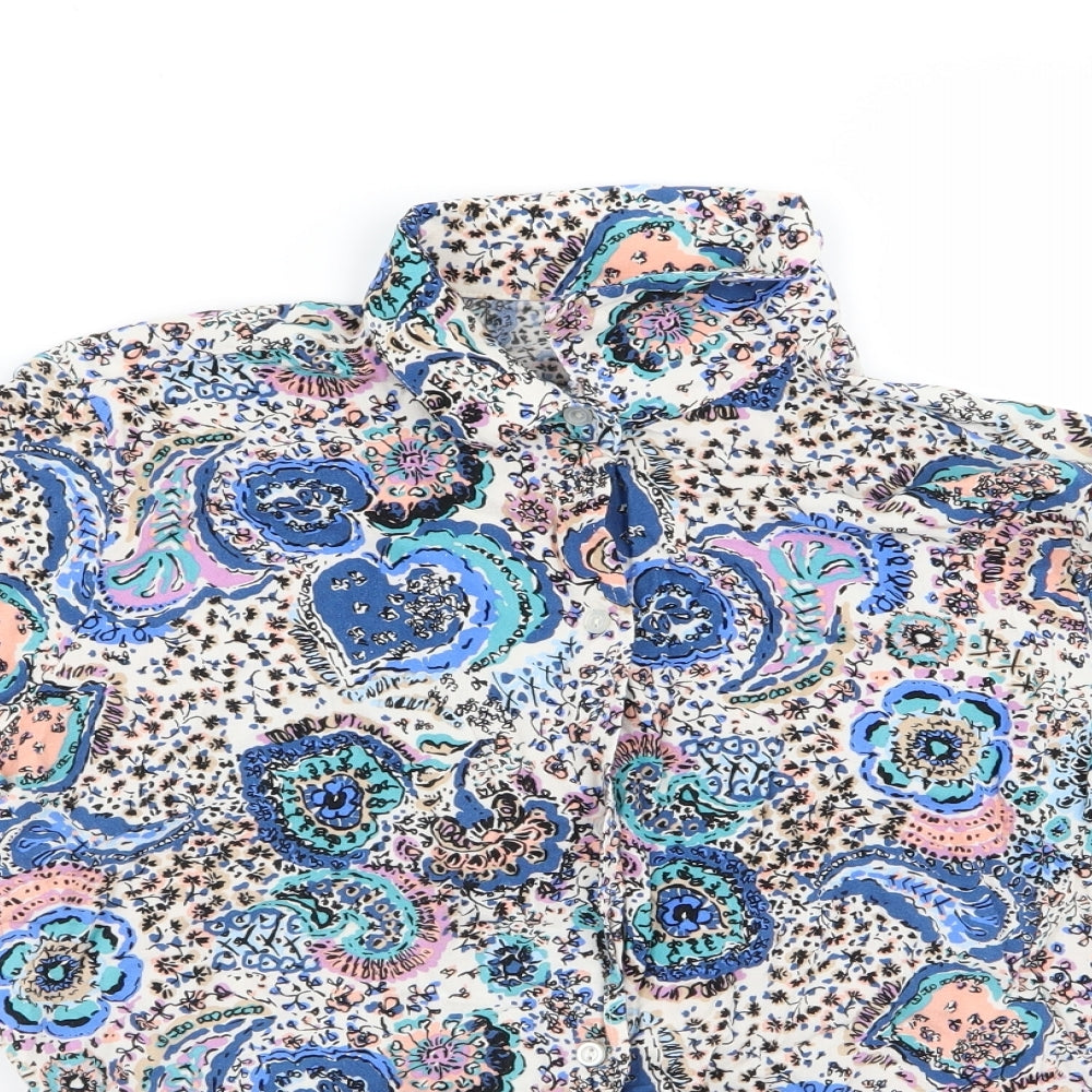 American Apparel Womens Multicoloured Geometric  Basic Button-Up Size S