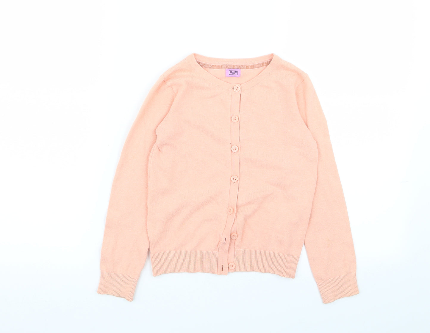 F&F Girls Pink   Cardigan Jumper Size 6-7 Years