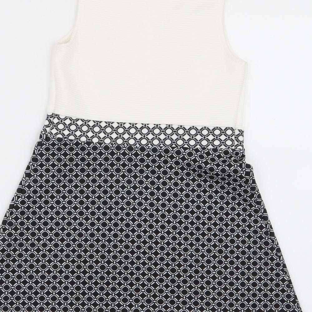 River Island Girls Multicoloured Geometric  Fit & Flare  Size 7-8 Years