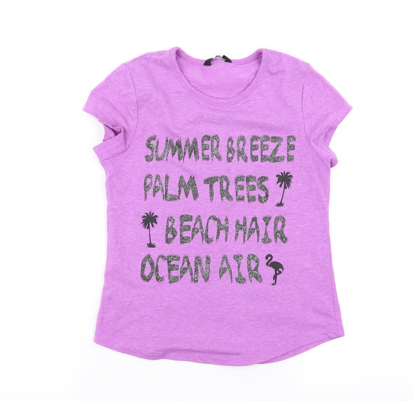 Asda George Girls Purple   Basic T-Shirt Size 10-11 Years