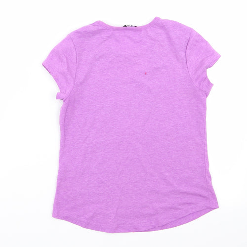 Asda George Girls Purple   Basic T-Shirt Size 10-11 Years