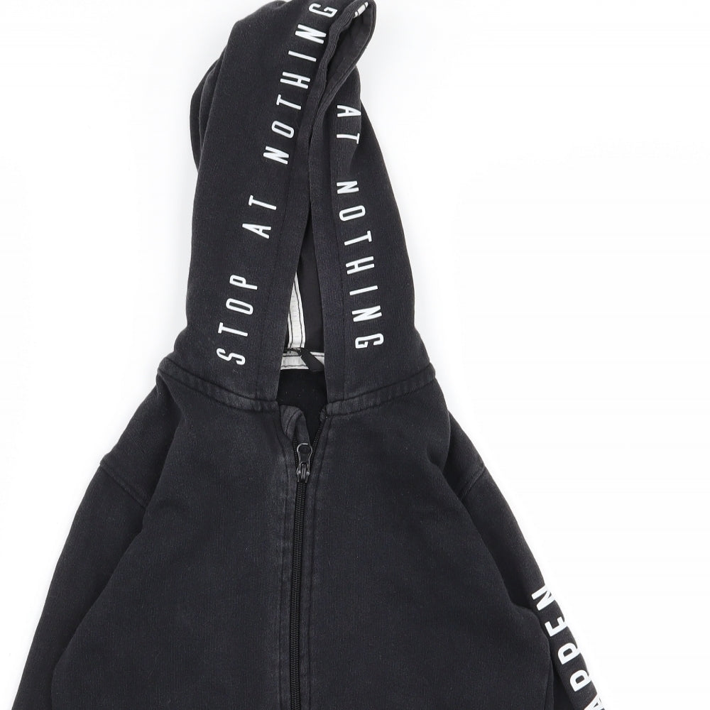 Asda George Boys Black   Full Zip Jumper Size 6-7 Years