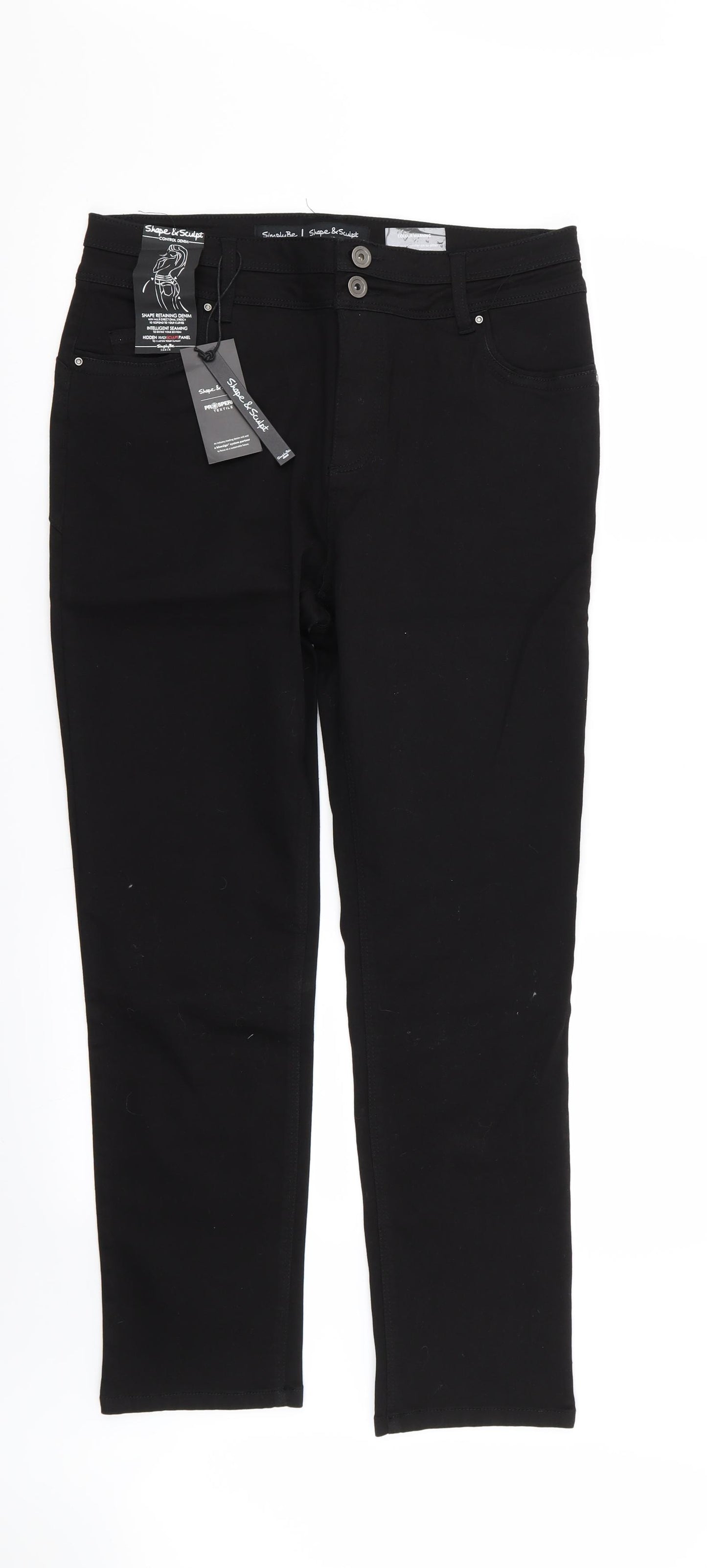simply be  Womens Black   Skinny Jeans Size 16 L28 in
