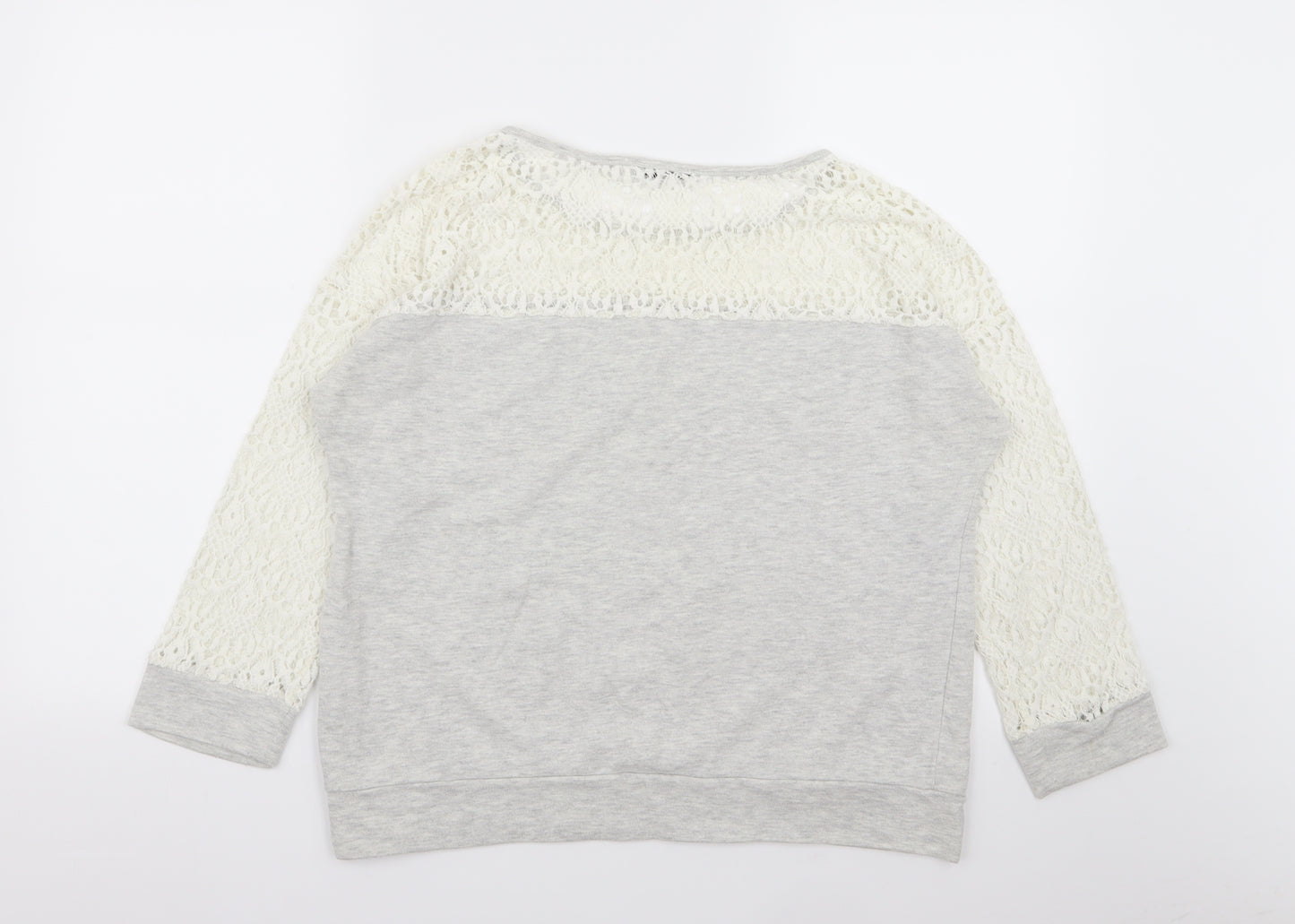 Asda George Womens Grey Geometric  Pullover Jumper Size 12