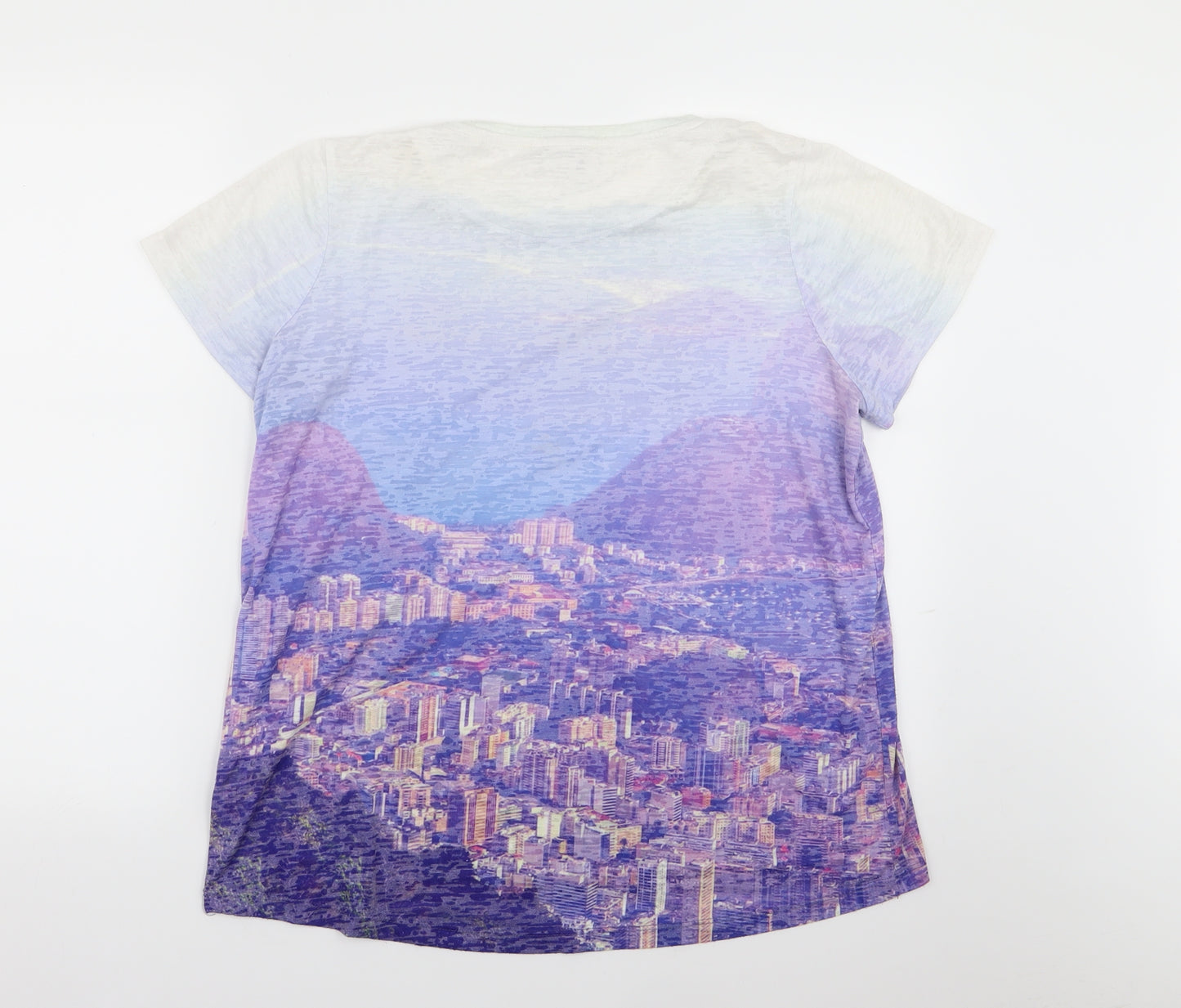 NEXT Womens Multicoloured Geometric  Basic T-Shirt Size 18