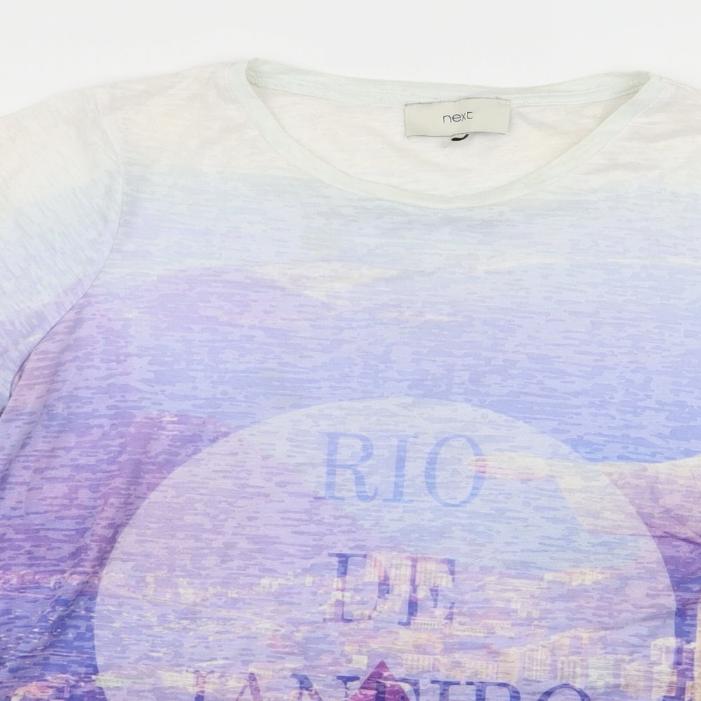 NEXT Womens Multicoloured Geometric  Basic T-Shirt Size 18