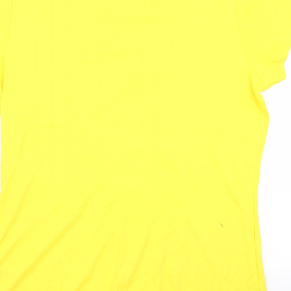 Papaya Womens Yellow   Basic T-Shirt Size 16