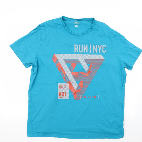 Asda George Mens Blue    T-Shirt Size 3XL