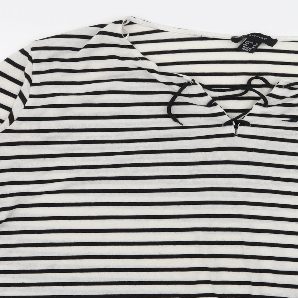 Primark Womens Multicoloured Striped  Basic T-Shirt Size 18