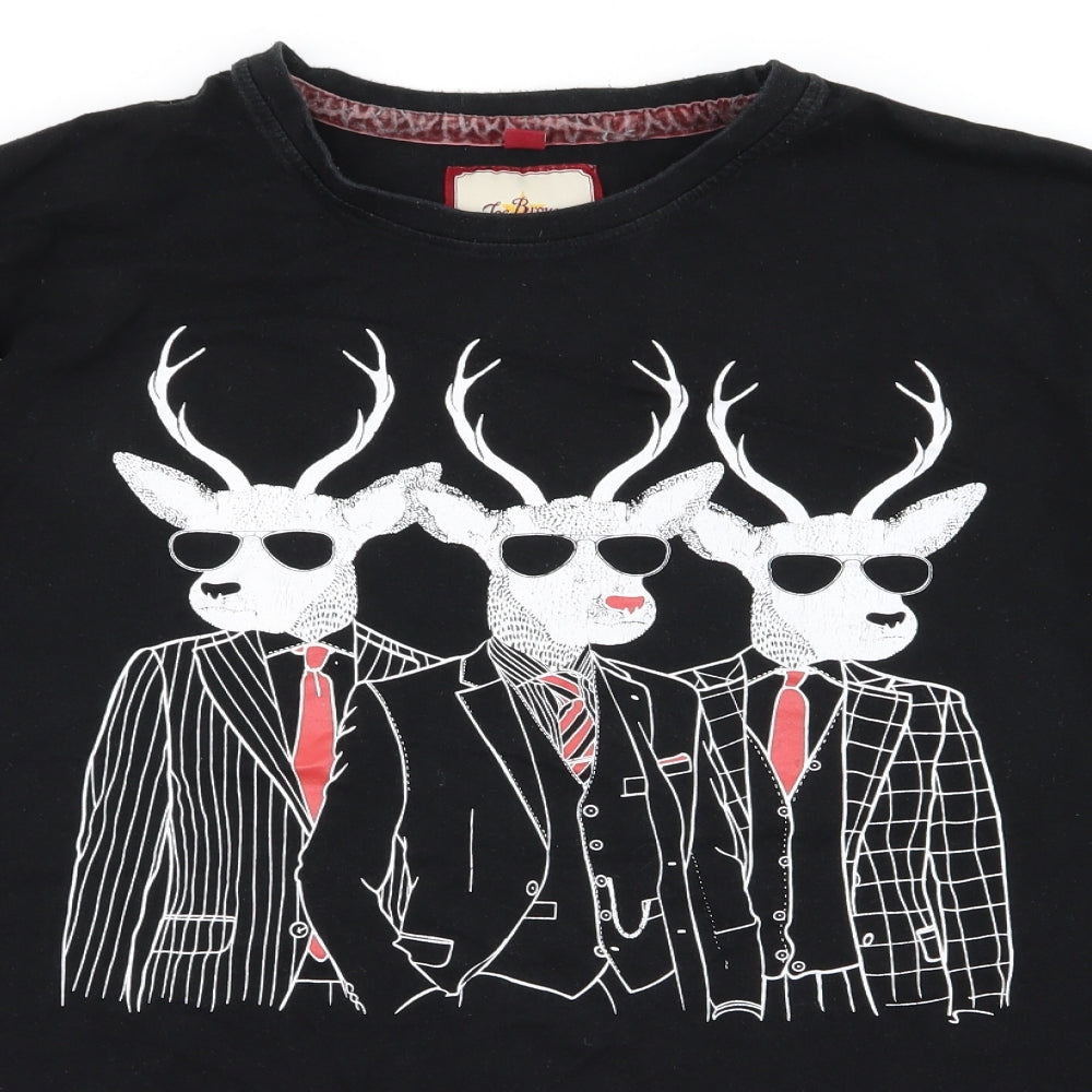 Joe Browns Mens Black    T-Shirt Size 2XL