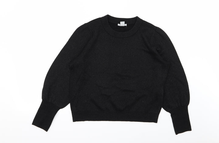 H&M Womens Black   Pullover Jumper Size M