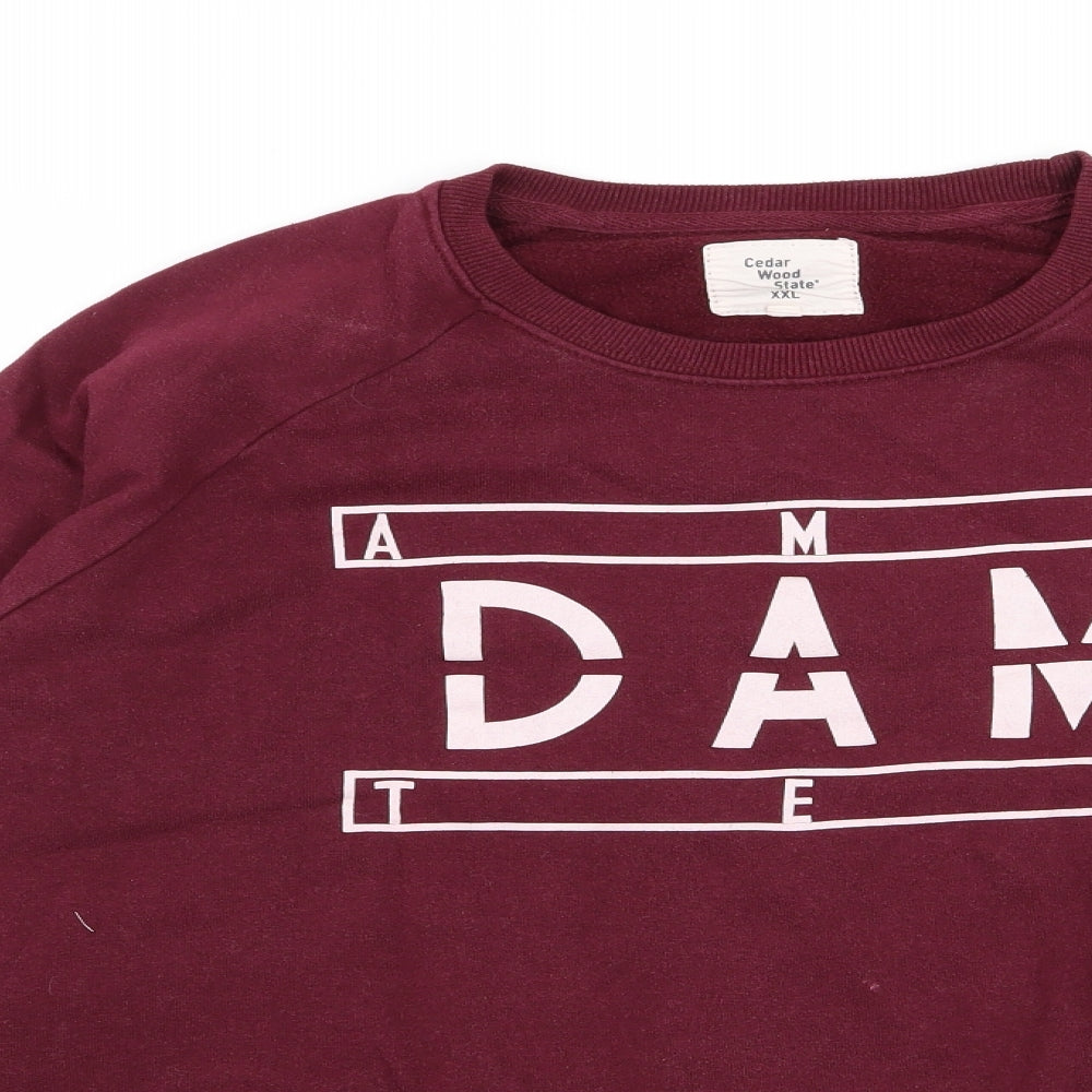 Cedar Wood State Mens Red   Pullover Jumper Size 2XL