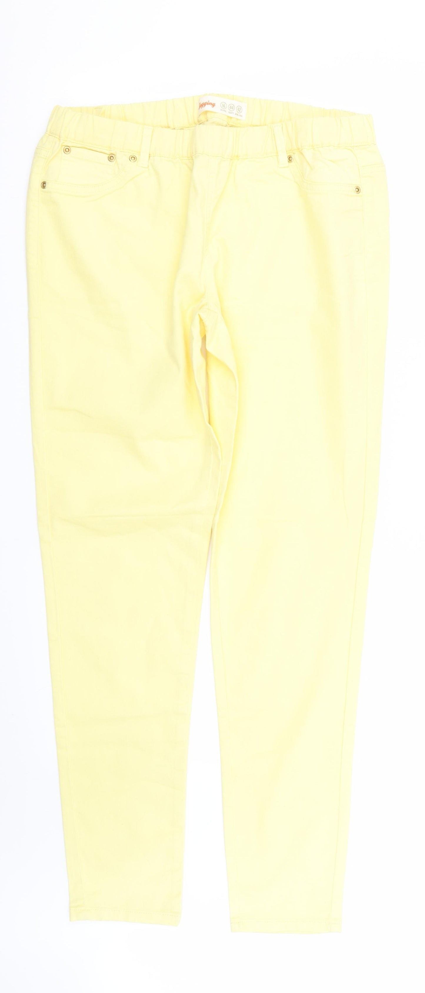 Primark Womens Yellow   Jegging Jeans Size 16 L30 in - Stretch waistband