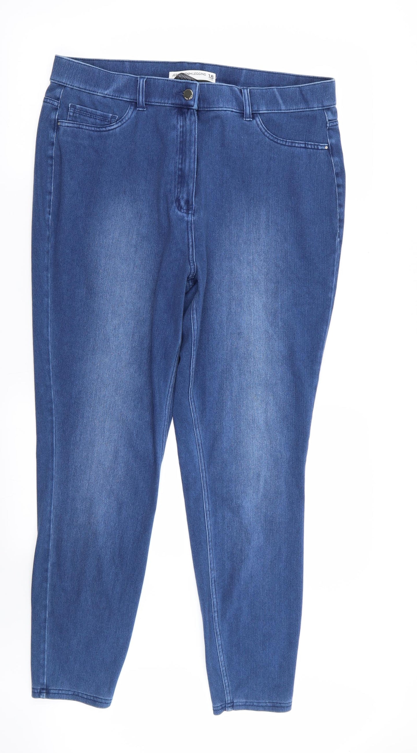 NEXT Womens Blue   Jegging Jeans Size 18 L30 in - Stretch waistband