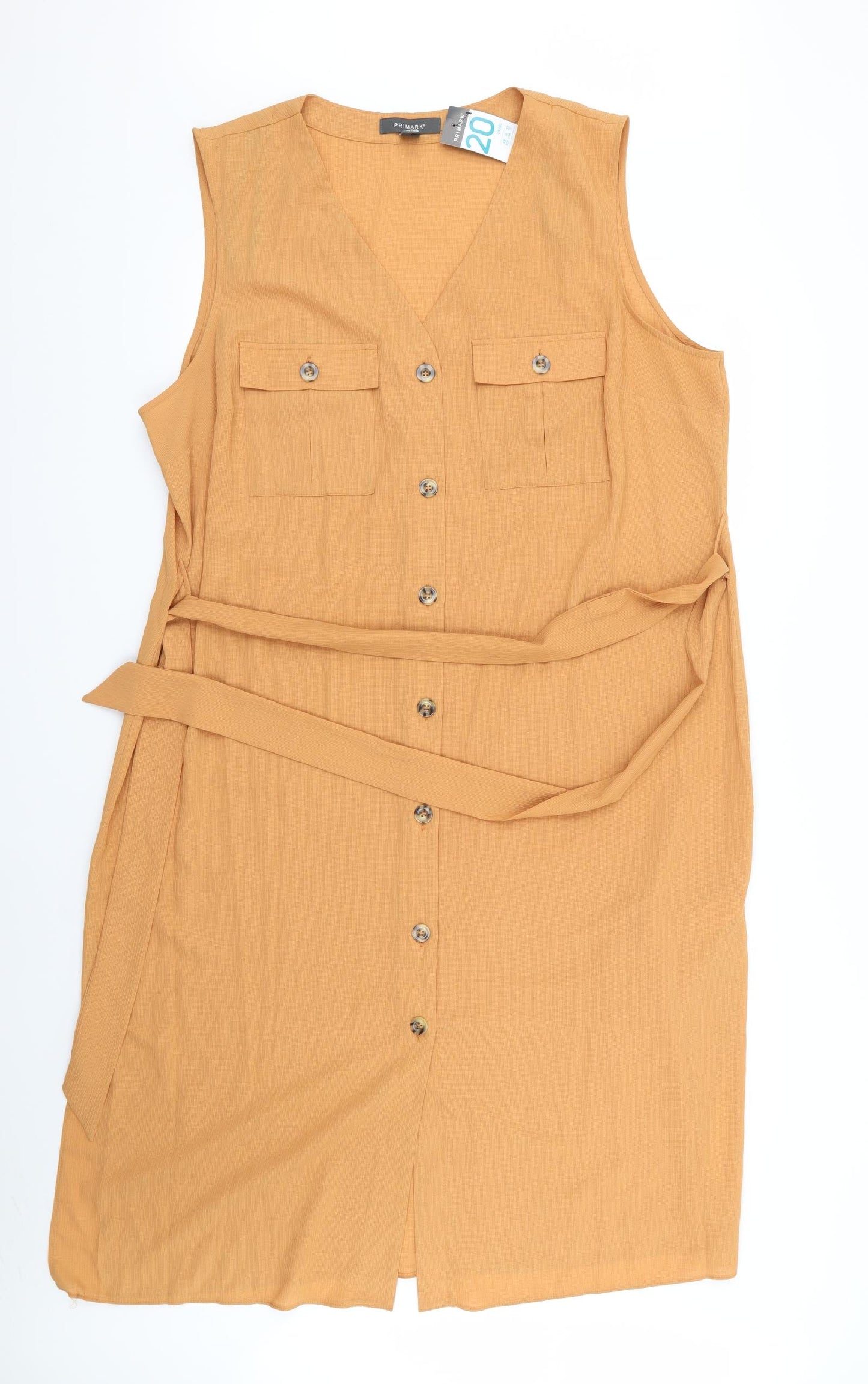 Primark Womens Brown   Shirt Dress  Size 20