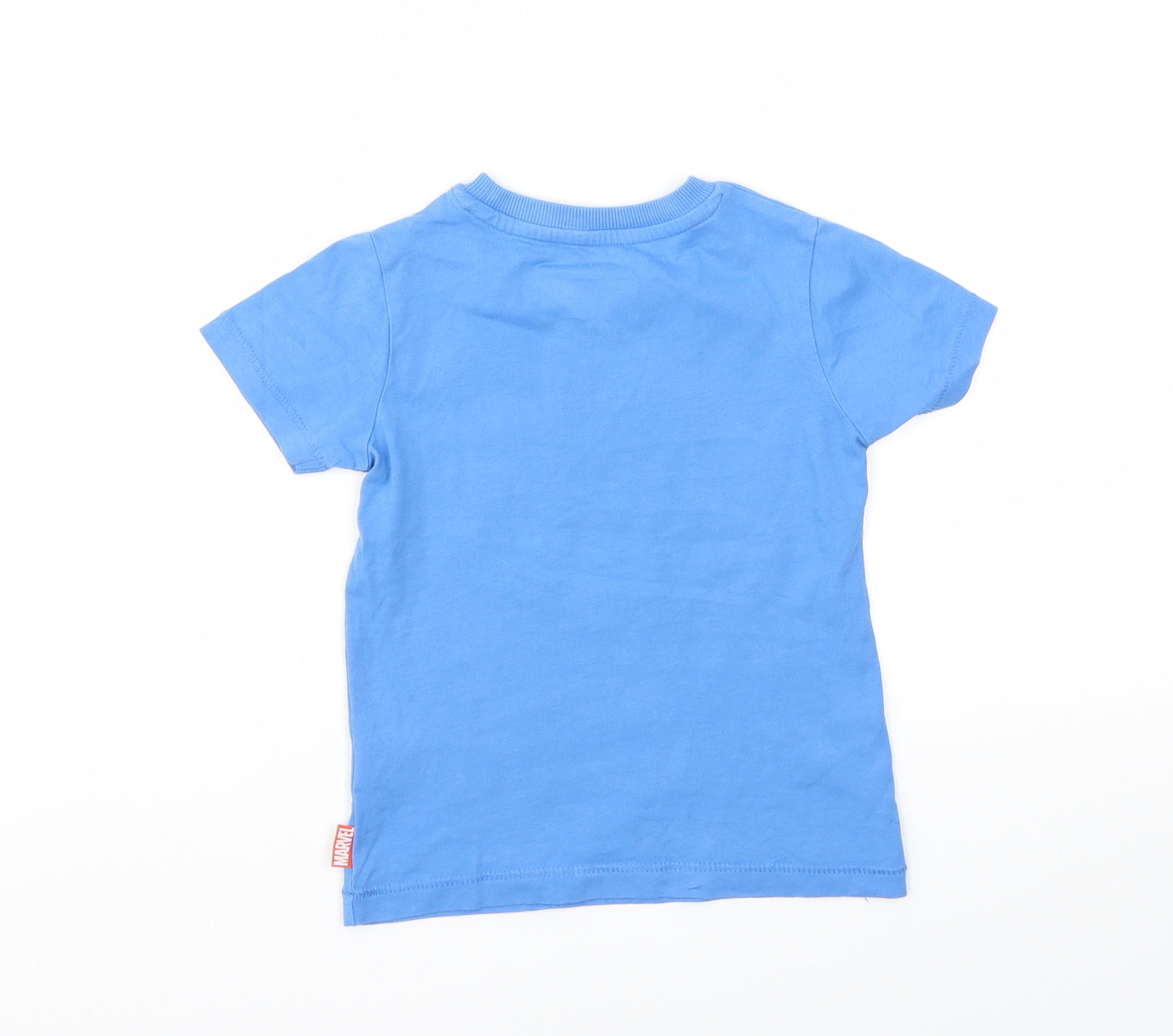 M&S Boys Blue Animal Print  Basic T-Shirt Size 2-3 Years