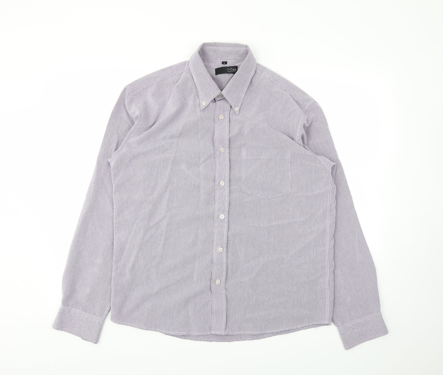 OCLUB Mens Purple    Dress Shirt Size L