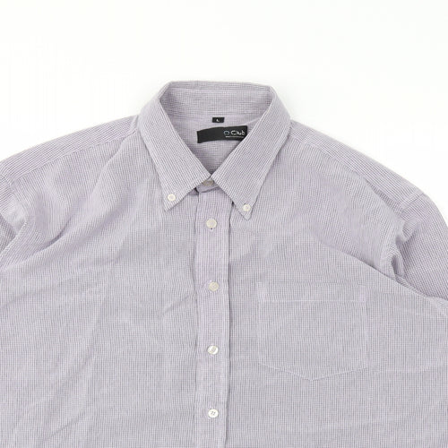 OCLUB Mens Purple    Dress Shirt Size L
