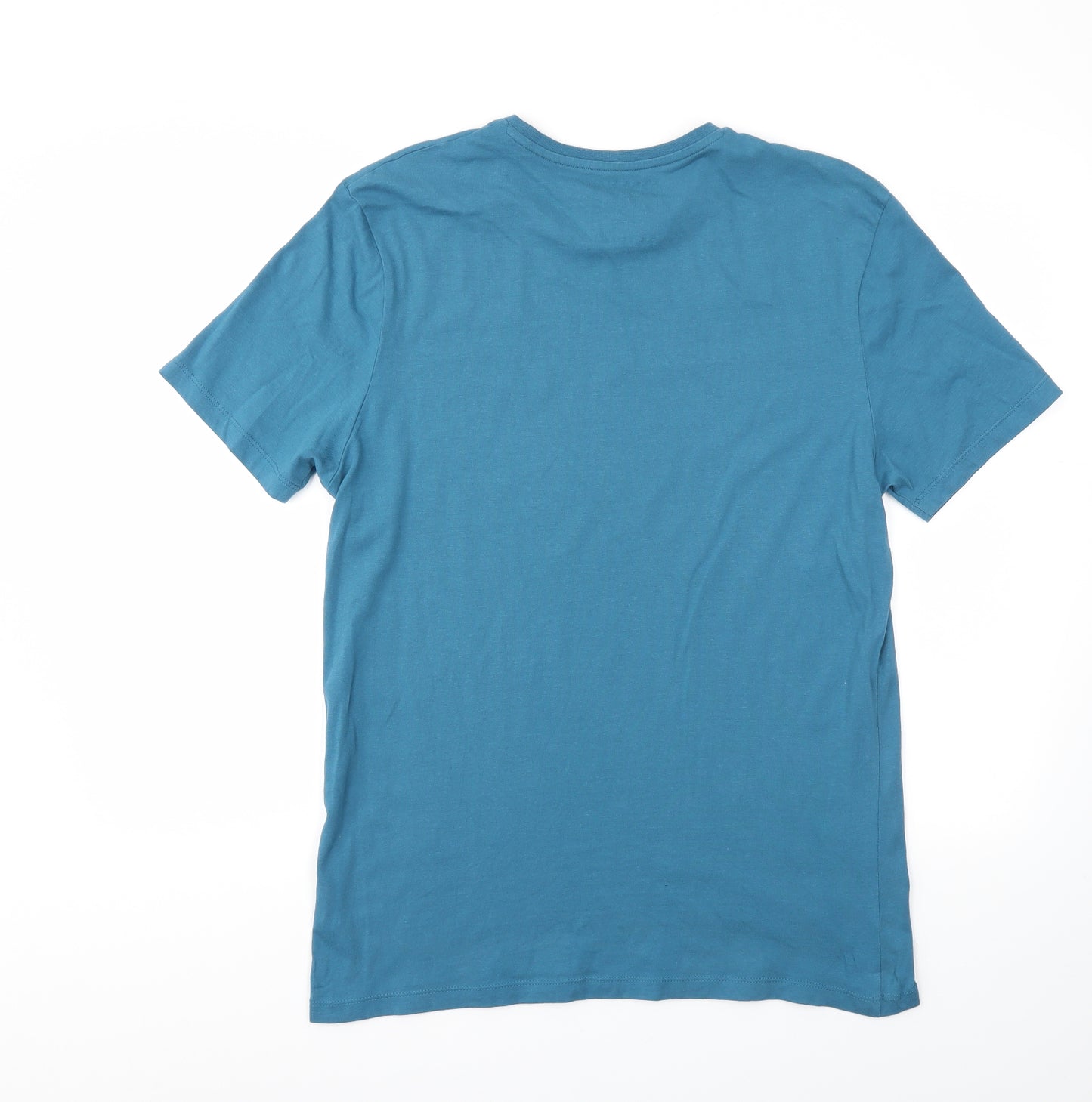 F&F Mens Blue Houndstooth   T-Shirt Size M