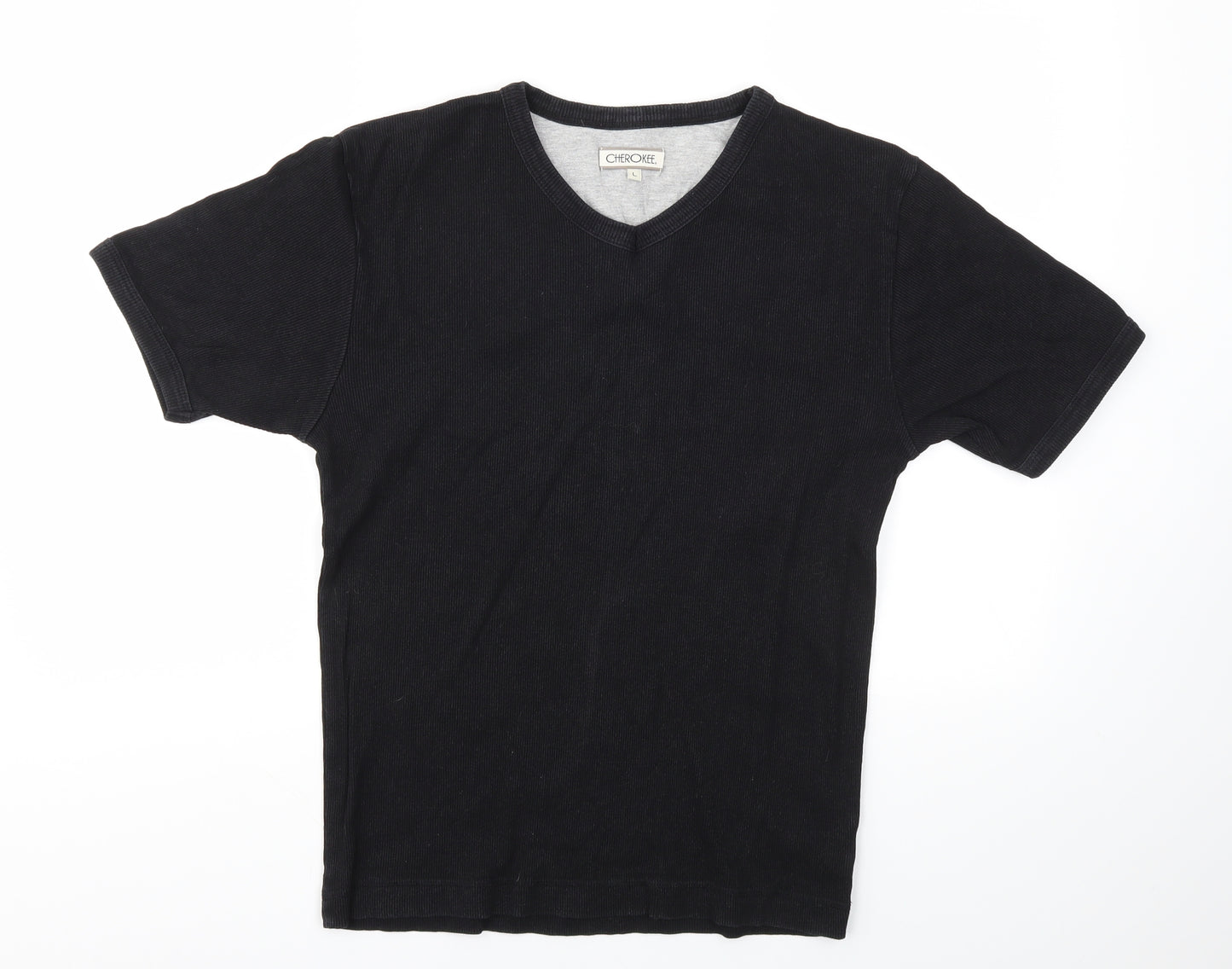 Cherokee Mens Black    T-Shirt Size L